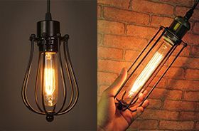 lampara vintage led alargada tubular