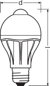 Bombilla LED con sensor movimiento alta sensibilidad y ahorro energético