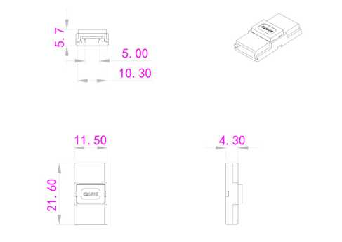 medidas conector clip union tiras