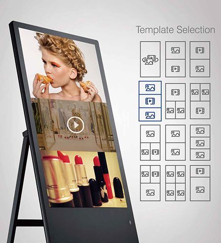 Cartel digital plegable