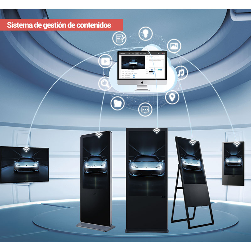 display publicitario táctil