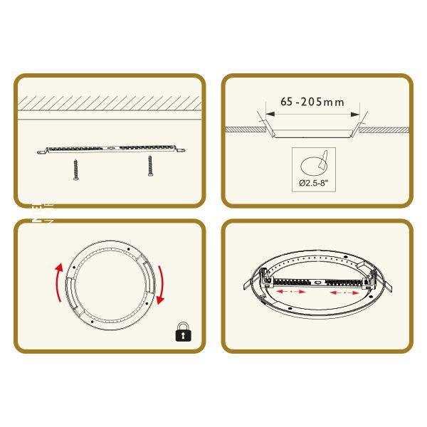 plafón led superficie y empotrable
