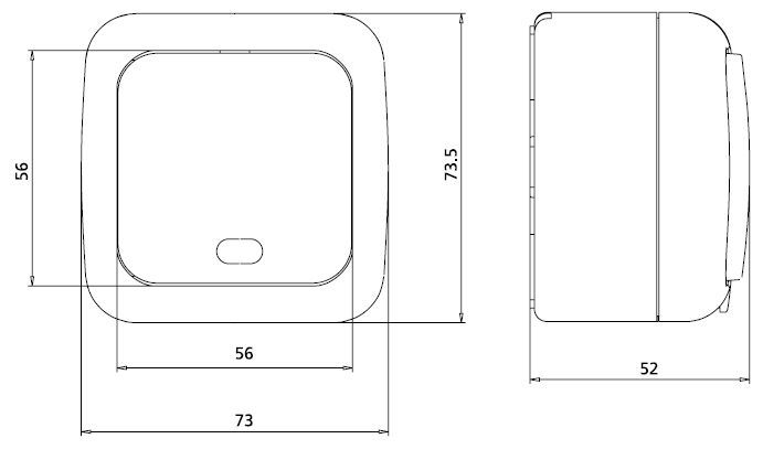 dimensiones conmutador estanco viko panasonic 10A