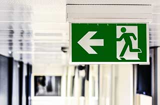 pictogramme de sortie de secours