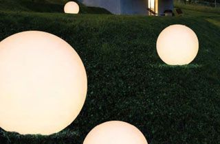 estaca para esferas LED luminosas jardín