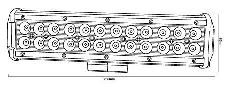 Medidas barra de led para vehiculos