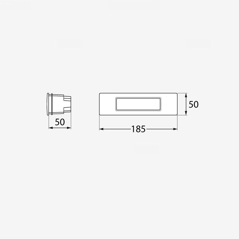 medidas aplique de pared fumagalli empotrable baliza nina 190
