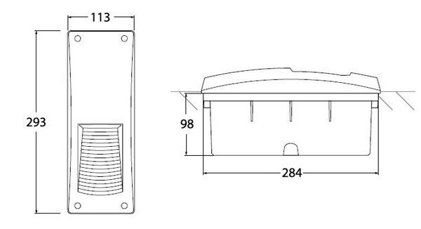 medidas baliza led empotrable fumagalli leti 300 6w