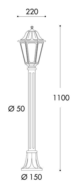 farola fumagalli bolardo mizar anna 110