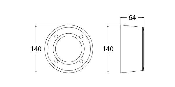 medidas baliza aplique led fumagalli extraleti 100 round superficie