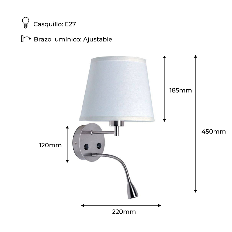 dimensiones apliques de pared