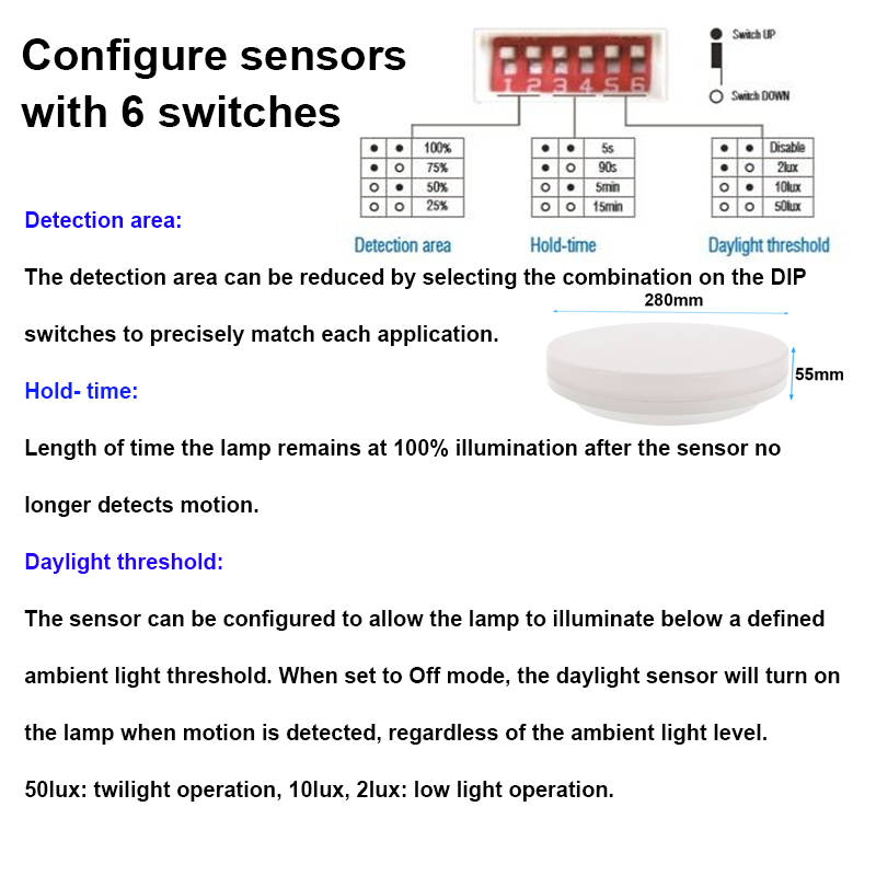 downlight con sensor