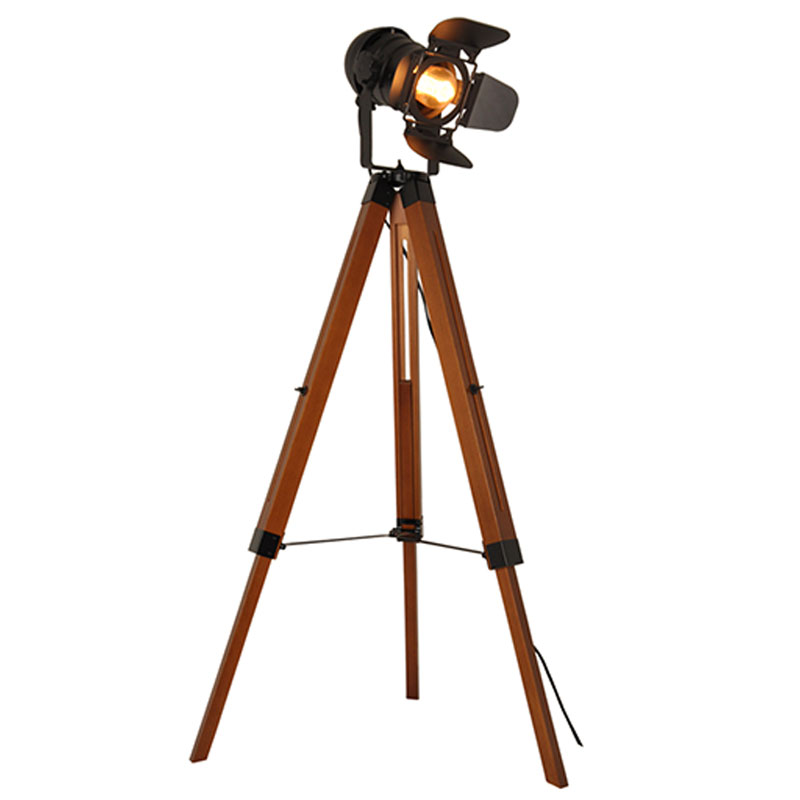lampara de pie vintage cinema foco