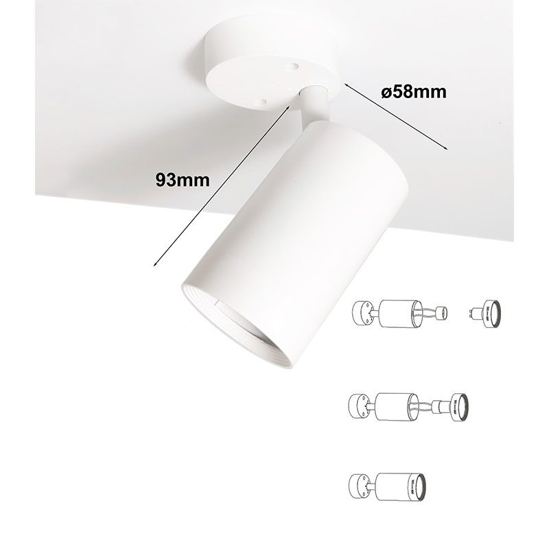 Foco de techo LED orientable - GU10