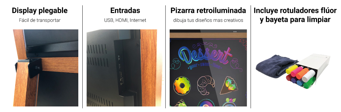 display LCD pizarra