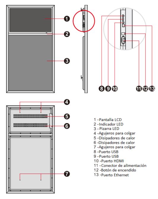 display publicitario tijera pizarra