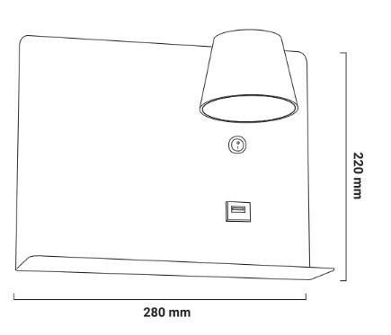 aplique de pared medidas