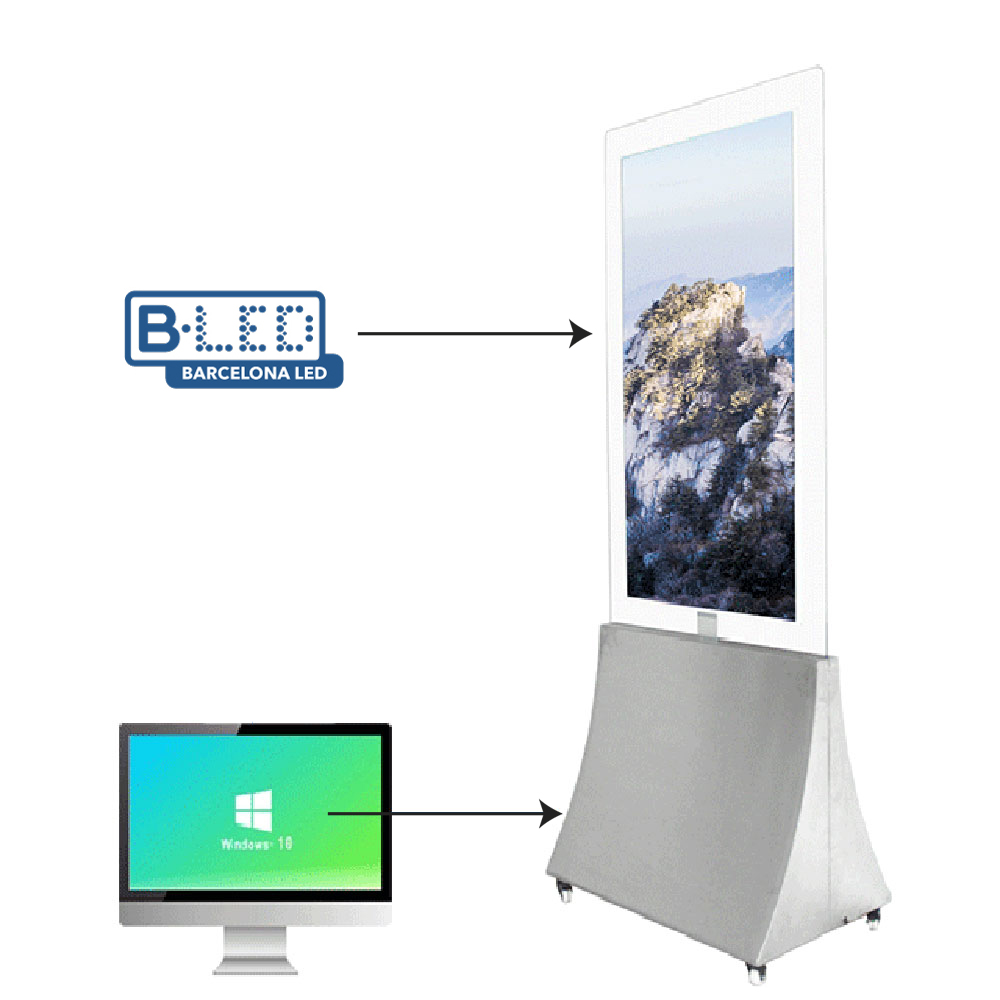 cebra Creyente Exceder Display Publicitario 43" Doble Cara LCD Full HD - Barcelona Displays