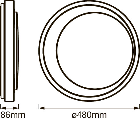 plafón LED 480mm