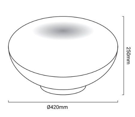 medidas lampara de mesa vesta 24w led