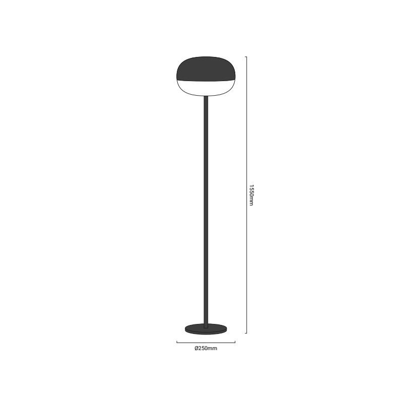 medidas lampara de pie led hestia
