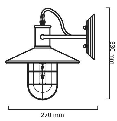 medidas aplique de pared torcaz vintage con jaula