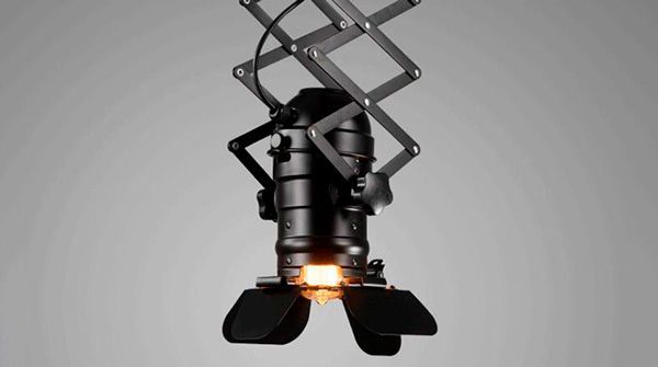lampara de techo extensible industrial vintage cinema e27