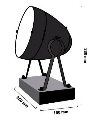 dimensions lampe de table