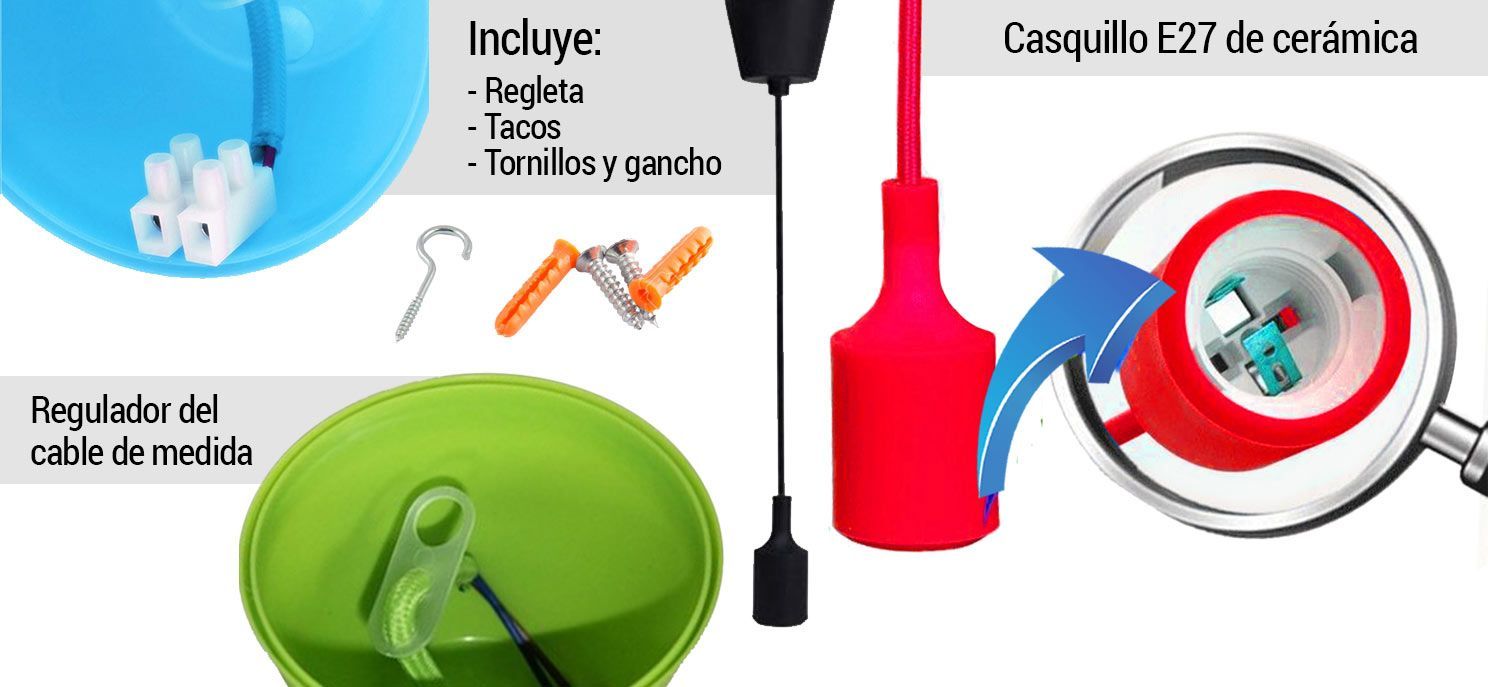 lampara colgante de silicona
