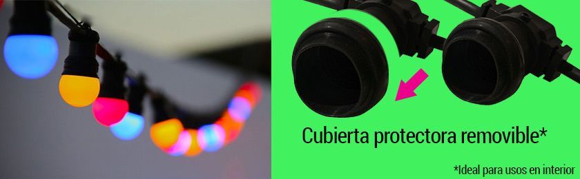 cable negro 6.5m exterior para varias bombillas