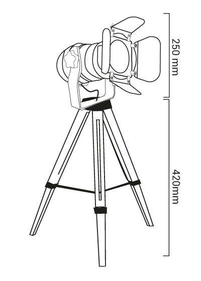 Lampara mini tripode cinema