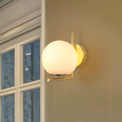 Aplique de pared bola de cristal