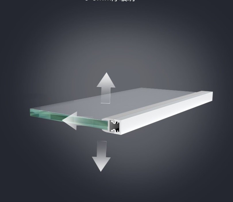 Perfil de aluminio para tira led. Adecuado para estante de cristal de 8 mm  de grosor. 2 metros.