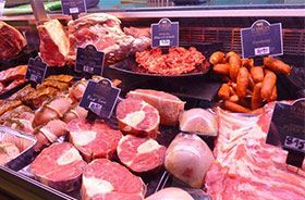 productos realzados con foco proyector led especial para carnes
