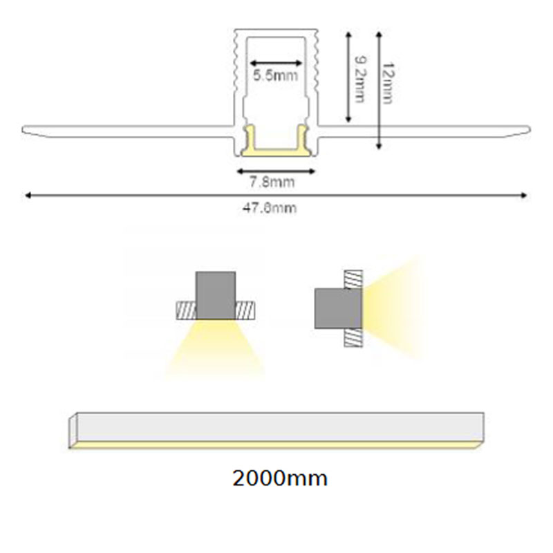 PERFIL PARA INTEGRAR A PAREDE E O TECTO DE GESSO