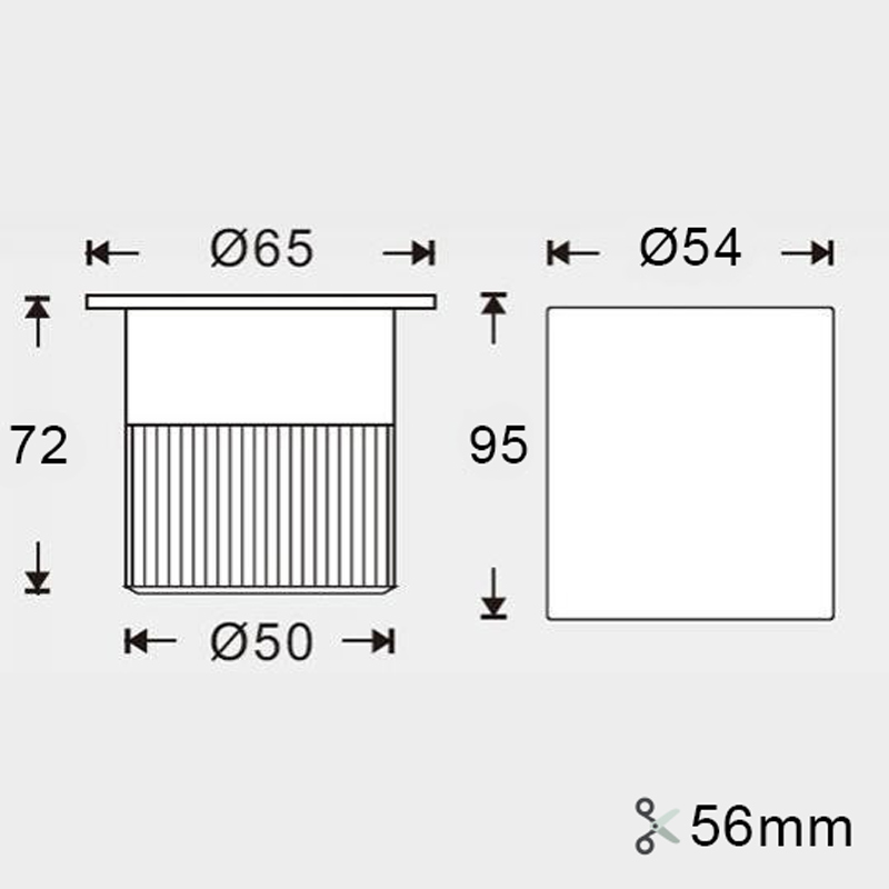 dimensiones baliza LED RGB