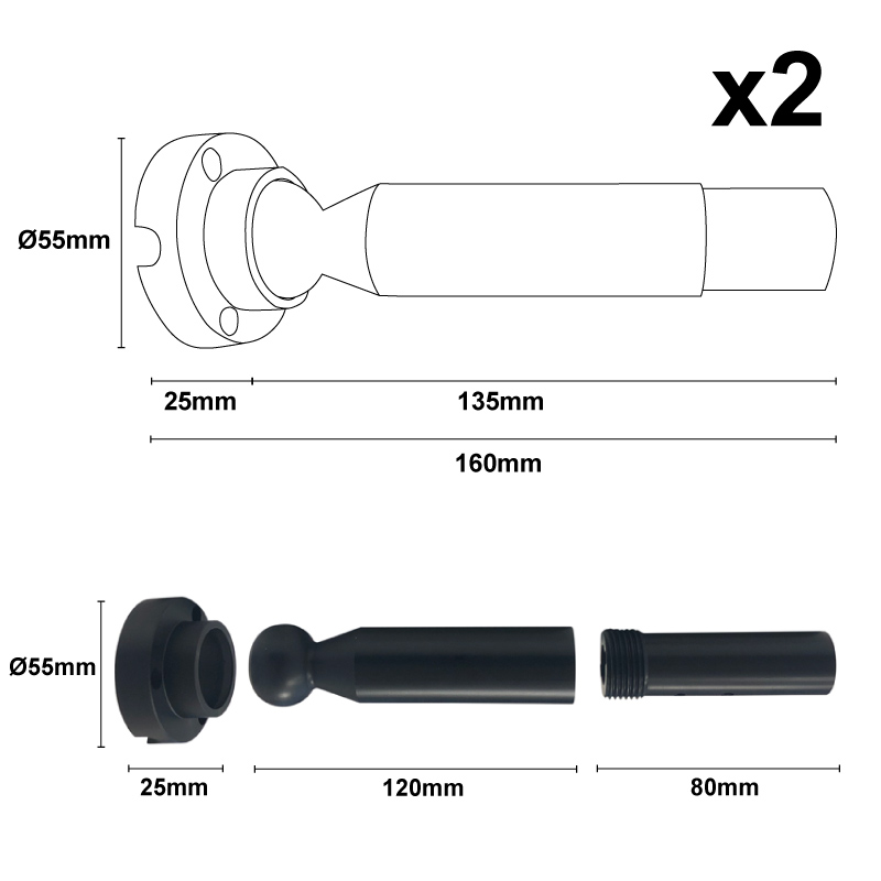 dimensiones conector luz lineal