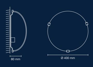 dimensiones aplique de cristal