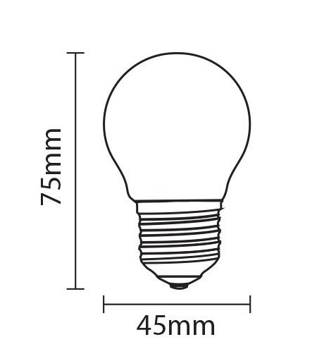 E27 LED Glühbirne Warmweiss, G45 Golf LED Birnen Glas 2700K, 4W 400LM  Ersetzt 35W Halogenlampe, E27 LED Lampe Energie Sparen, nicht Dimmbar,  25000