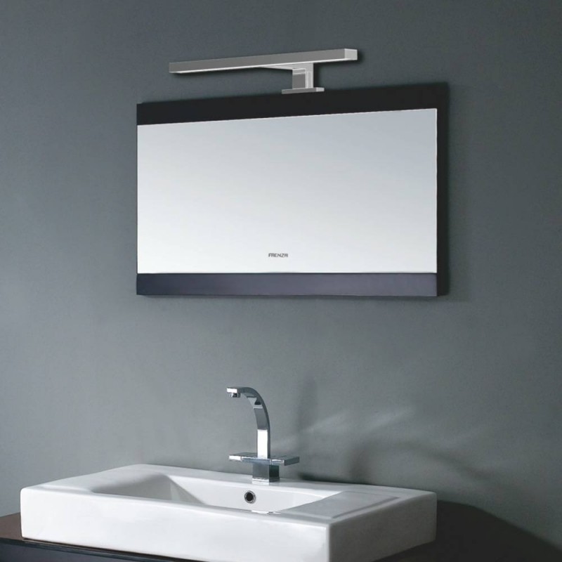 applique led 5w 350 lumens 220v miroir salle de bain inox et verre barre  30cm 220v