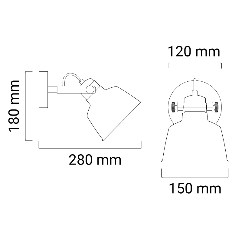 dimensiones aplique pared