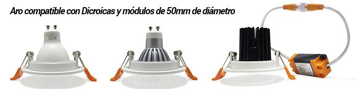aros compatibles con luces techo led