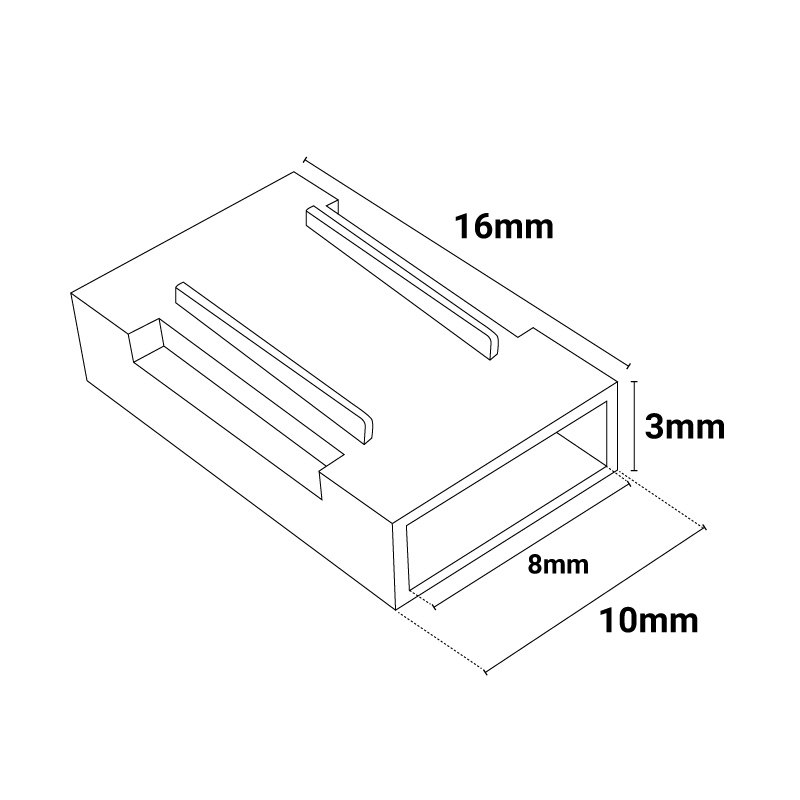 i-tec - DOUBLE CONNECTEUR (MONOCOLORE 2 BROCHES) + CABLE pour LED BANDES 8mm