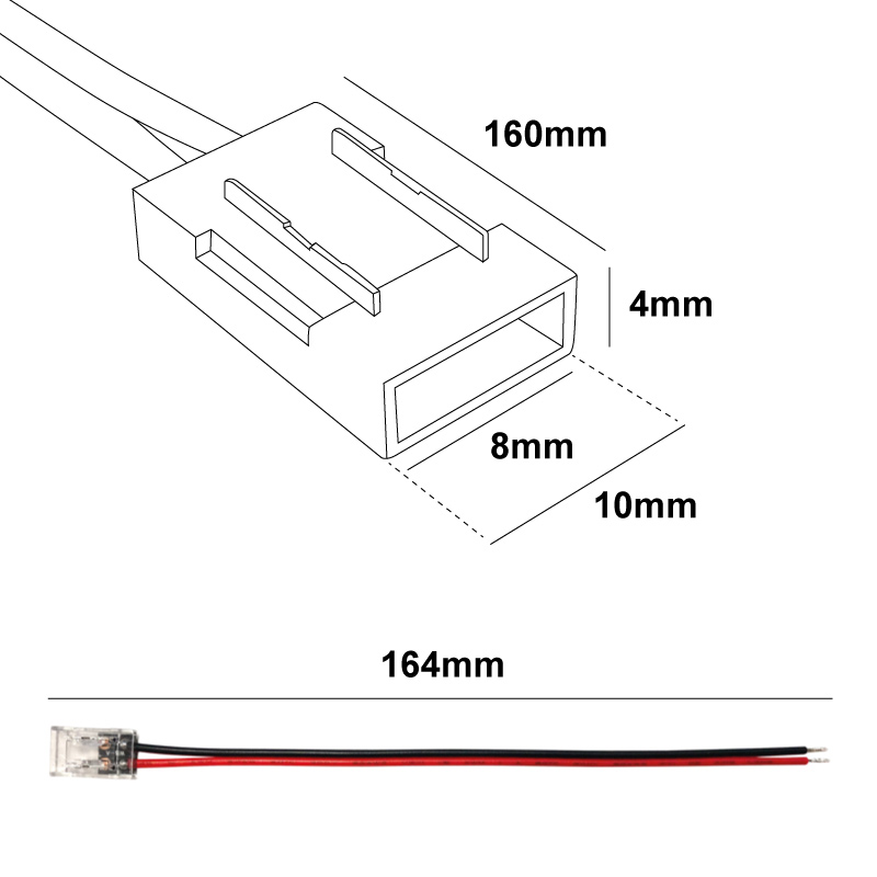 conector inicio tira monocolor