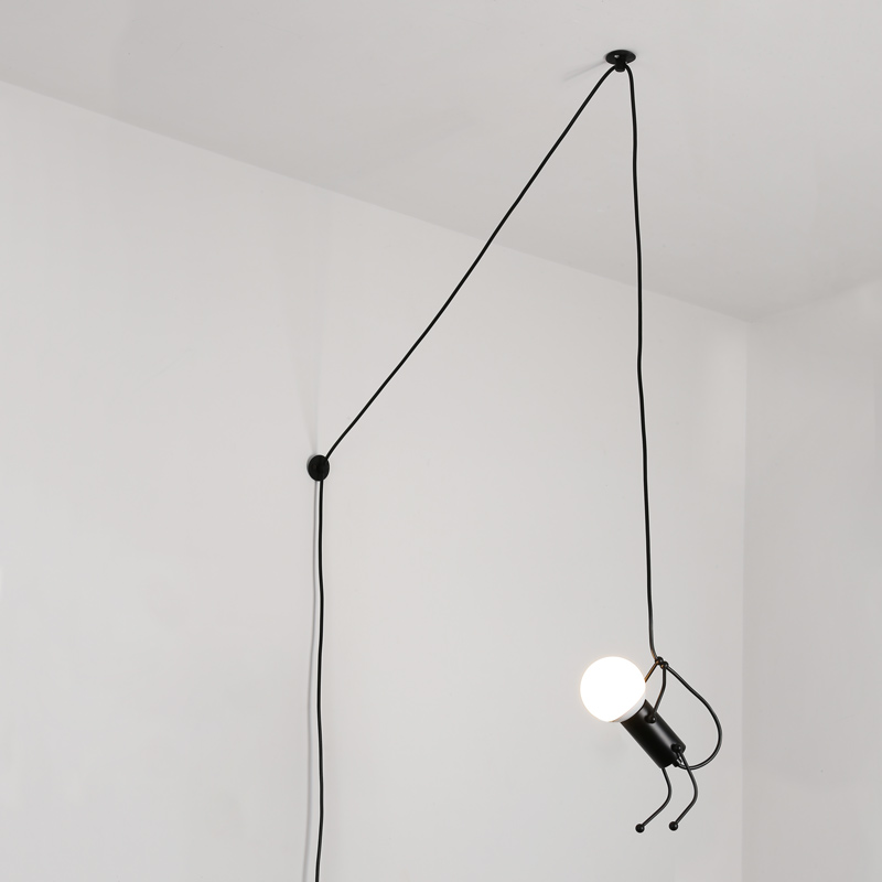 Lámpara de techo decorativa para una luz con cable extralargo y