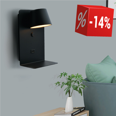 Applique murale avec chargeur USB
