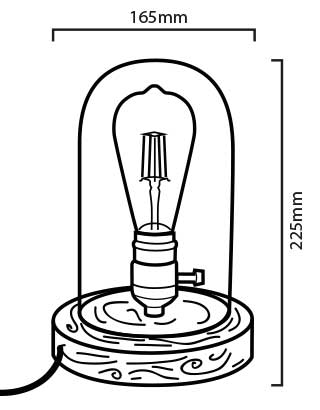 Lámpara LED Tule de cristal, la Bella y la Bestia