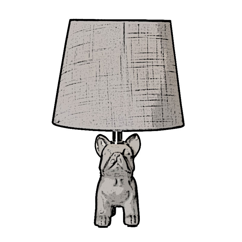 lámpara de mesa perro medidas