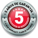 5 años de garantía