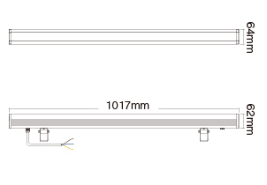 dimensiones bañador LED